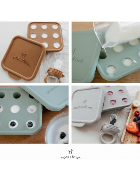 Bandeja de Hielo Moss and Fawn - Silicona para Bebés 12.9 cm