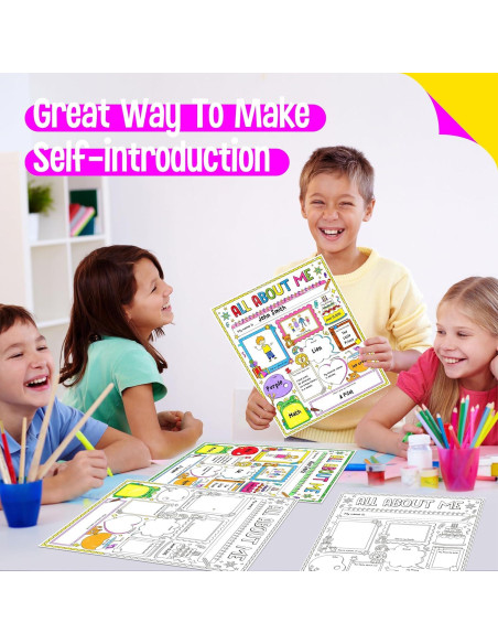 36 Pósters de Auto-Introducción SpriteGru 35.5x29cm para Colorear