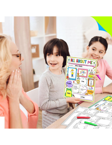 36 Pósters de Auto-Introducción SpriteGru 35.5x29cm para Colorear