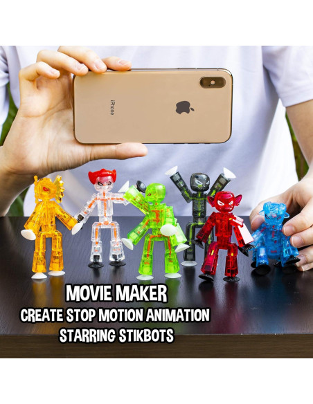 Conjunto de 6 Figuras StikBot Monstruos Poseables Zing