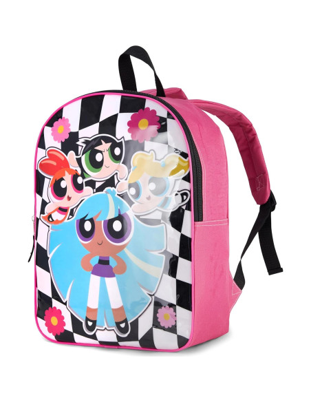 Mochila Powerpuff Girls Rosa 38.1x29.2x11.4 cm para Niñas