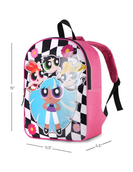 Mochila Powerpuff Girls Rosa 38.1x29.2x11.4 cm para Niñas