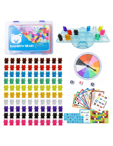 100 Contadores de Oso Transparentes Odoorgames para Niños