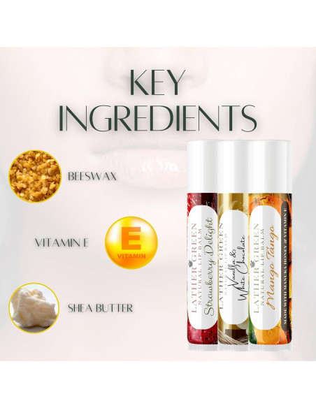 Bálsamo Labial Natural Lather Green Amaretto 3 Unidades Bálsamo Labial Natural Lather Green Amaretto 3 Unidades