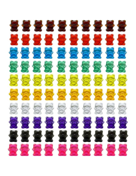 100 Contadores de Oso Transparentes Odoorgames para Niños