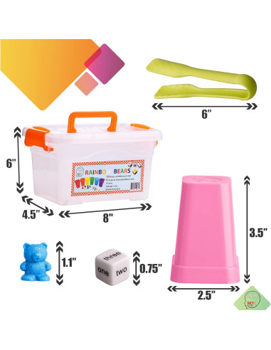 Juego de Osos Contadores SET4kids - 71 Piezas, Colores Pastel