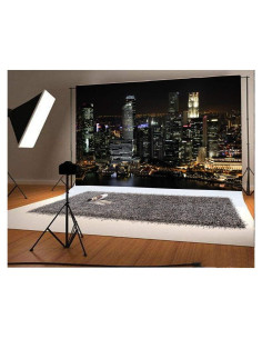 Fondo de Fotografía Laeacco 2.2x1.5m Ciudad Nocturna