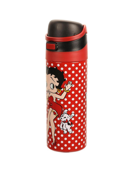 Vaso de Acero Inoxidable Betty Boop Lunares Rojos 24 oz
