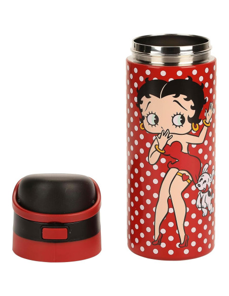 Vaso de Acero Inoxidable Betty Boop Lunares Rojos 24 oz