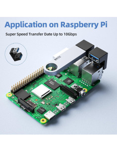 Paquete de 6 Adaptadores USB 3.1 en Ángulo DuHeSin 2