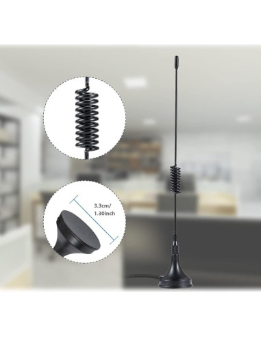 Antena SMA 868 MHz POBADY 3dBi Base Magnética 3m