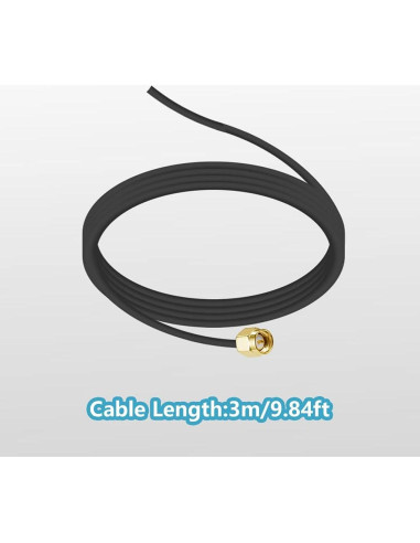 Antena SMA 868 MHz POBADY 3dBi Base Magnética 3m