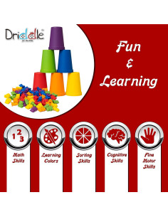 Ositos de Colores para Contar Driddle - 60 Piezas - Juguete Educativo 2