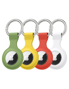 Meliya 4 Fundas de Silicona para AirTag - Protección y Llavero