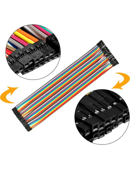 Cable de Cinta Hembra a Hembra uxcell 2P a 1P 20.5cm