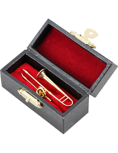 Broche de Trompeta EASTROCK Baño de Oro 5.33 cm con Estuche