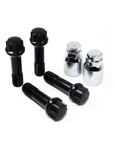 Juego de 4 Bloqueos de Tuerca de Rueda Veritek 14x1.5mm Negro