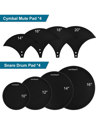 Pads de Silencio para Batería 11 Piezas Sumdepot
