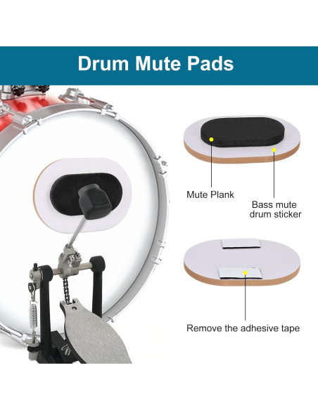 Pads de Silencio para Batería 11 Piezas Sumdepot