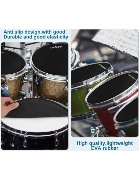 Pads de Silencio para Batería 11 Piezas Sumdepot