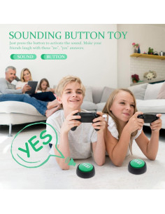 Botón de Sonido NUOBESTY - Juguete de Broma Verde 2 Pcs 2