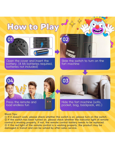 Máquina de Pedos Control Remoto Pajojoqa Juguete Divertido