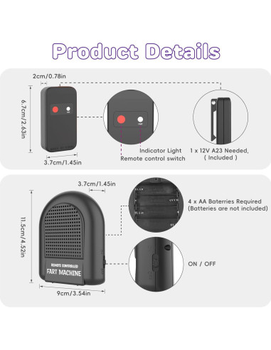 Máquina de Pedos Control Remoto Pajojoqa Juguete Divertido