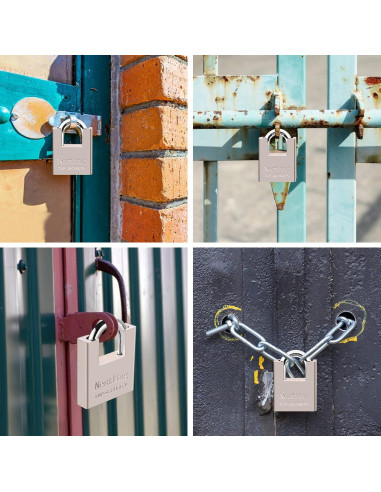 Candado AMMIY de Alta Seguridad con 4 Llaves - Acero y Latón