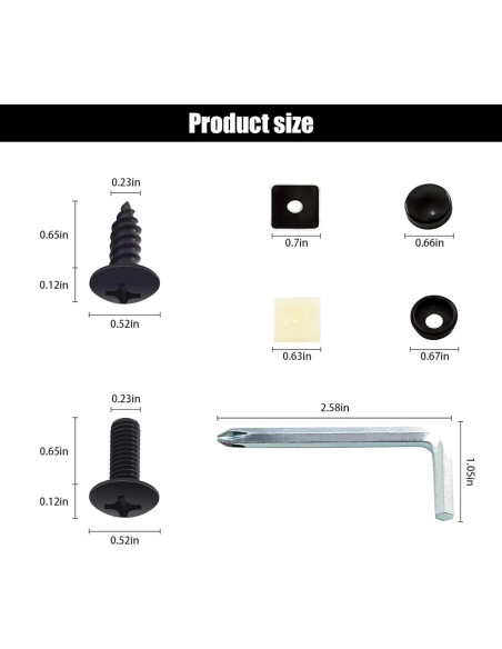 Tornillos Antivibración y Antirrobo GKmow para Placas de Matrícula