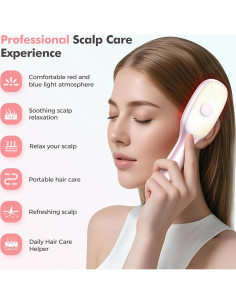 Masajeador de Cuero Cabelludo Smedz Recargable 3-en-1 con Vapor 2