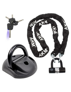 Candado de Cadena Antirrobo AKM 200cm x 10mm + Anclaje 14mm