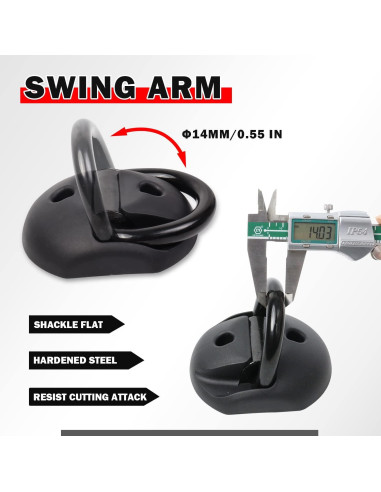 Candado de Cadena Antirrobo AKM 200cm x 10mm + Anclaje 14mm