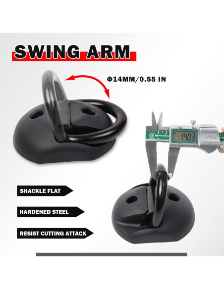 Candado de Cadena Antirrobo AKM 200cm x 10mm + Anclaje 14mm