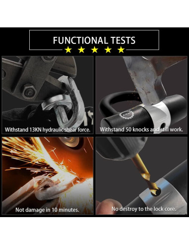 Candado de Cadena Antirrobo AKM 200cm x 10mm + Anclaje 14mm