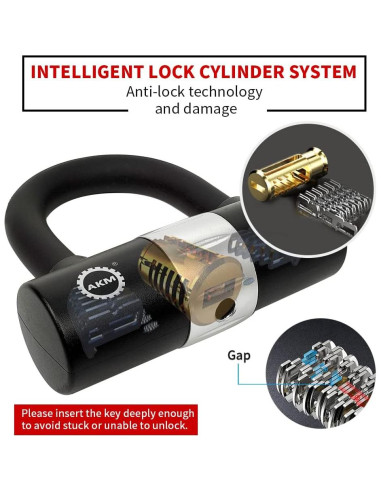 Candado de Cadena Antirrobo AKM 200cm x 10mm + Anclaje 14mm