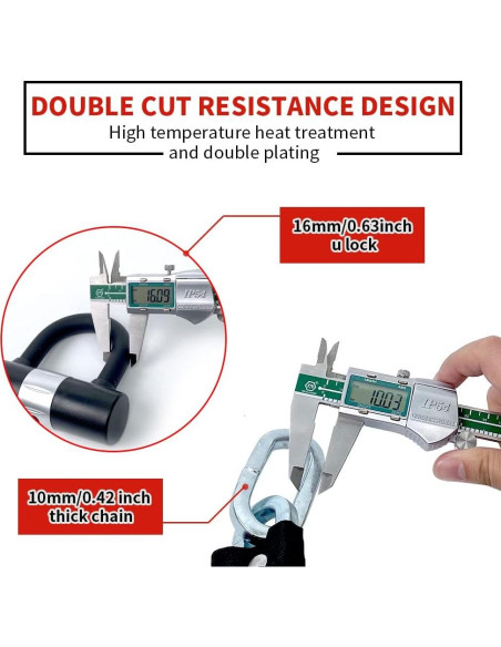 Candado de Cadena Antirrobo AKM 200cm x 10mm + Anclaje 14mm