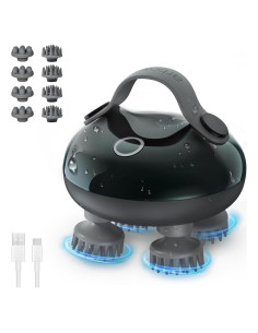 Masajeador de cuero cabelludo eléctrico Arboleaf 6 en 1 impermeable