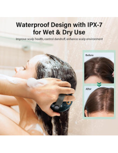 Masajeador de cuero cabelludo eléctrico Arboleaf 6 en 1 impermeable 2