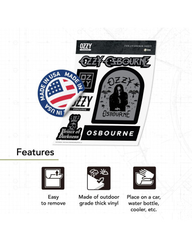 Calcomanía de Vinilo Ozzy Osbourne - Desert Cactus - 27.94x20.32 cm
