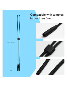Correa Ajustable para Gafas Antideslizante GS001 - Negro 2