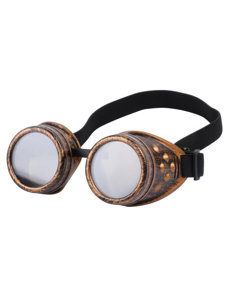 Gafas Steampunk Vintage Ajustables Bronce para Cosplay