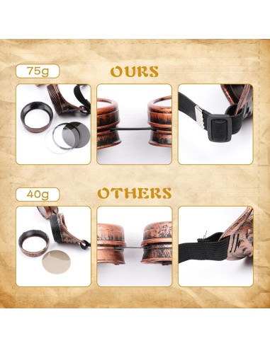 Gafas Steampunk Vintage Ajustables Bronce para Cosplay