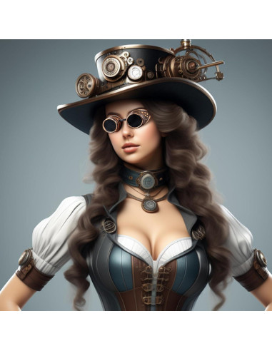 Gafas Steampunk Vintage Ajustables Bronce para Cosplay