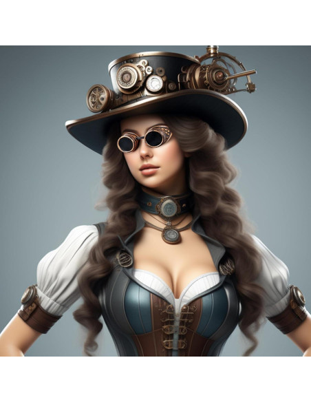 Gafas Steampunk Vintage Ajustables Bronce para Cosplay