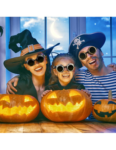 Gafas Steampunk Vintage Ajustables Bronce para Cosplay