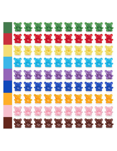 90 Ositos de Conteo de Colores XINHUIDALSQ - Mini Juguetes Matemáticos