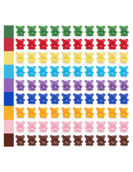 90 Ositos de Conteo de Colores XINHUIDALSQ - Mini Juguetes Matemáticos