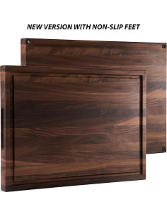 Tabla de Cortar de Madera de Nogal Cozifa 43.2x30.5cm con Canal de Jugo 2