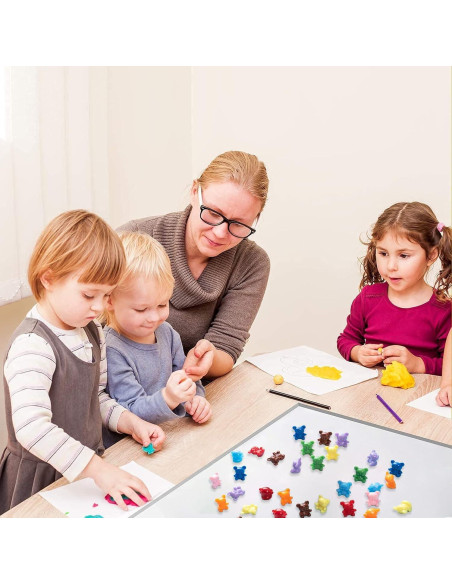 90 Ositos de Conteo de Colores XINHUIDALSQ - Mini Juguetes Matemáticos