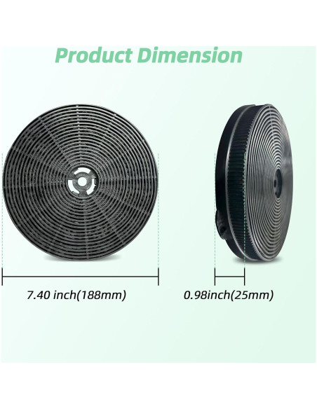 Filtro de Carbón Activado FIREGAS CC170 - 2 Pzs para Campana